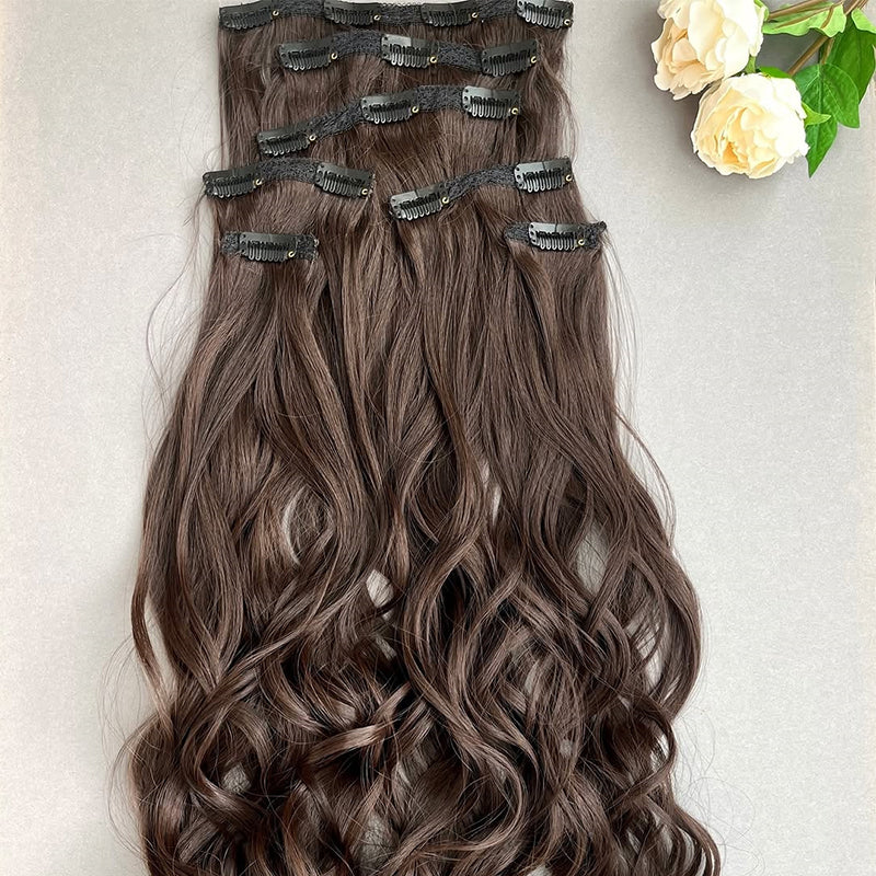 7Pcs/Set 16 Clips Hair Extension Blonde Long Straight Natural Hair Clip-In Hair Extensions For Women Hairstyle